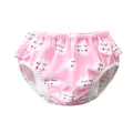 Rosa wasserdichte Baby-Schwimmwindel mit Wolken-Print und elastischem Rüschenbund - XL (13-17 jin) / Unterteile / Rosa Wolke (689)
