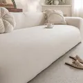 Copridivano spesso in pile color crema con trama granulare premium e finitura morbida - 1 Posto (90cm-140cm) / Bianco Sporco