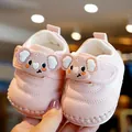 Pink soft sole baby shoes with cute 3D koala cartoon and velcro strap for toddlers - Size 16 (Inner Length 11.5CM) / Pink