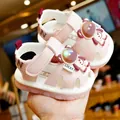 Pink toddler LED sandals with cartoon astronaut design and non-slip rubber soles - Size 16 (Inner Length 11.5cm) / Pink