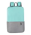 Compact lightweight cyan and grey two-tone small backpack for daily travel and students - Blue and Grey