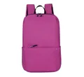 Lightweight magenta casual backpack with front pocket and adjustable shoulder straps - Small / Purple (No Tag)