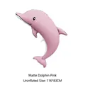 Large pink matte dolphin aluminum foil balloon variant for ocean themed party (81) - Matte Pink Dolphin
