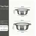 Set of two transparent gray PP washbasins with handles in medium and large sizes - Medium And Large / Transparent Gray