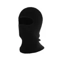 Single-hole black knitted balaclava mask for winter skiing and outdoor cycling warmth - 1-Hole Design / Black
