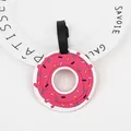 Creative donut-shaped pink luggage tag for travel suitcases and checked baggage. - Colorful Donut