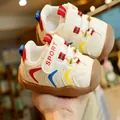 Breathable baby toddler walking shoes with non-slip rubber soles and velcro straps - Size 16 (Inner Length 12CM) / Red
