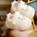 Toddler walking shoes with breathable mesh and pink non-slip soles for infant girls - Size 16 (Inner Length 12CM) / Pink