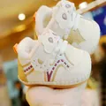 Winter infant baby walking shoes with warm fleece lining and cute panda design - US 14 / Khaki