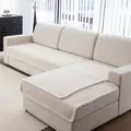 Creamy white lamb velvet sofa cover with non-slip texture for warm winter home decor - 70*70cm / White