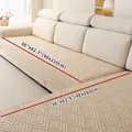 Cream beige quilted sofa cover with geometric patterns in 90x210cm and 90x160cm sizes - 70cm x 70cm / Khaki