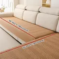 Copridivano trapuntato antiscivolo marrone beige con motivo a spina di pesce e misure - 70x70cm / caffè