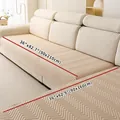 Copridivano trapuntato beige con motivo a spina di pesce, misure 90x210cm e 90x160cm - 70x70cm / Cachi