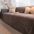 Funda de sofá de vellón gris oscuro con detalles de patrón de mariposa 3D en relieve - 180*90CM / gris oscuro
