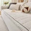 Cuscino per divano beige in velluto a coste spesse con trama a bolle e bordi - 70x70cm / Bianco Sporco