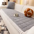 Cojín de sofá gris acolchado de lana de cordero con borde de volantes blancos y funda - 60*60cm / Gris claro