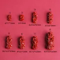 Ciondoli Pixiu in cinabro rosso di varie dimensioni con incisioni tradizionali - Stile 1 (12*7.7*7.5mm)