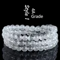 Three-wrap natural green rutilated quartz bead bracelet with clear crystal texture - Style 1 / 5-5.8mm Three Strands (About 100 Beads) / 4A Grade White Water Green Rutilated Quartz