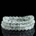 Pulsera de triple vuelta de cuarzo rutilado verde natural grado 4A con cuentas lisas - 7-7,8 mm Una Vuelta (aprox. 24 Cuentas) / Estilo 3 (Grado 4A Transparente)