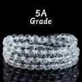 Natural clear green rutilated quartz triple-wrap beaded bracelet on a black background - 5-5.8mm Three Strands (About 100 Beads) / 5A Grade White Water Green Rutilated Quartz (Style 1)