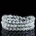 Pulsera de cuarzo rutilado verde natural 5A de tres vueltas de cristal estilo tres - 7-7,8 mm Bucle Único (Aprox. 24 Cuentas) / Grado 5A Cuarzo Rutilado Verde Claro (Estilo 3)