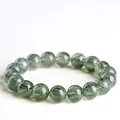 High quality 7A grade natural green rutilated quartz beaded bracelet with clear transparency - 7A Grade Clear Green Rutilated Quartz