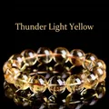 Handcrafted 5A grade Citrine beaded bracelet with golden translucent natural crystals - 10-10.8mm Single Loop (Approx. 19 Beads) / Grade 5A Electric Yellow Citrine