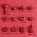 Ciondoli in cinnabaro rosso con motivi tradizionali Ruyi e monete cinesi - Grande Stile Serratura Ruyi (Modello 1)