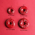 Ciondolo in cinabro rosso con incisioni di loto e drago in varie dimensioni - 23mm / Stile Motivo Loto (No. 1)