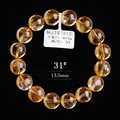 7A natuurlijke citrien kralenarmband met 13,5 mm gele kristallen stenen in een streng - 13.5mm Ronde Kraal Stijl (31#) / 6A Intense Gouden Citrien