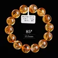 Natuurlijke citrien armband graad 6A met 15,5 mm diepgele edelsteen kralen van topkwaliteit - 15.5mm Ronde Kraal Stijl (85#) / 6A Intense Gouden Citrien