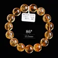 7A kwaliteit diepgele citrien kralenarmband met 15,5 mm kristallen en natuurlijke textuur - 15.5mm Ronde Kraal Stijl (86#) / 6A Intense Gouden Citrien