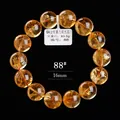 Natural 16mm gold citrine crystal bead bracelet with 6A grade clarity and 83.5g weight - 16mm圆珠款式(88#) / 6A金红暴力黄水晶