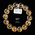 Gele citrien armband van 6A-kwaliteit met 16mm kralen en natuurlijke kristalstructuur - 16mm Ronde Kraal Stijl (93#) / 6A Intense Gouden Citrien