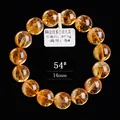 Geel citrien kristallen armband van 6A-kwaliteit met 14mm ronde kralen op zwarte basis - 14mm Ronde Kraal Stijl (54#) / 6A Intense Gouden Citrien