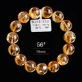 Natuurlijke diep gouden citrien kristallen armband, 14mm kralen met hoge helderheid, 59,7g - 14mm Ronde Kraal Stijl (56#) / 6A Intense Gouden Citrien