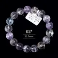 Bracciale in kunzite naturale 7A da 11,5mm con effetto occhio di gatto lucido - 11.5mm / circa 50.0g (02#)