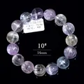Bracciale kunzite naturale 7A con perle colorate da 14mm ed effetto occhio di gatto - 14mm / circa 72.9g (10#)