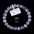 8mm Kunzit-Armband in Lila mit Katzenaugeneffekt und 6A-Qualität für Damen und Herren - Stil der Klasse 6A (07#) / 8mm / Hellviolett