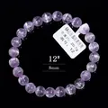 Natürliches 8mm Kunzit-Perlenarmband mit Katzenaugeneffekt und Seidenglanz - 8mm / 6A Seidiger Kunzit Katzenauge (12#)