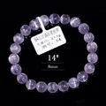 8mm natürliches lila Kunzit Kristall Armband mit hochwertigem Katzenaugeneffekt Glanz - Stil der Klasse 6A (14#) / 8mm / Hellviolett