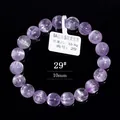 Natürliches 10mm Kunzit Perlenarmband mit Katzenaugeneffekt und poliertem Lavendel-Finish - 10mm / 6A Klasse Seidiges Katzenauge Kunzit (29#)