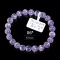 Natürliches 7A Kunzit Armband 8,5mm lila Rundperlen mit klarem Katzenaugeneffekt - 7A Grad Katzenaugeneffekt (6#) / 8.5MM / Hellviolett