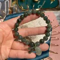 Natural green Burmese jadeite beaded bracelet with a translucent pixiu jade pendant - Oily Green Beads With Pixiu Charm Style