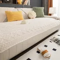 Copridivano jacquard bianco crema con motivi geometrici testurizzati per soggiorno - 70x70cm / Bianco Sporco