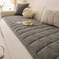 Coussin de canapé épais en chenille gris foncé avec motif à chevrons et matelassage carré - 60*60cm / gris foncé