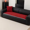 Copridivano rosso in pile Sherpa con trama a onde 3D e cuscino abbinato coordinato - 70x70cm / Rosso