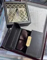 Caja de regalo tradicional de madera negra con patrón dorado y forro de seda - Caja de Regalo de Cajón de Herencia (BZH13-02)