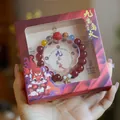 Bracelet chinois en agate dragon avec perles des cinq éléments et coffret - Style Pendentif Queue de Dragon (Avec Boîte Cadeau)