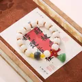 Chinese retro beaded bracelet with white pumpkin beads and green lotus pod charm - Pumpkin White Bodhi Lotus Bracelet